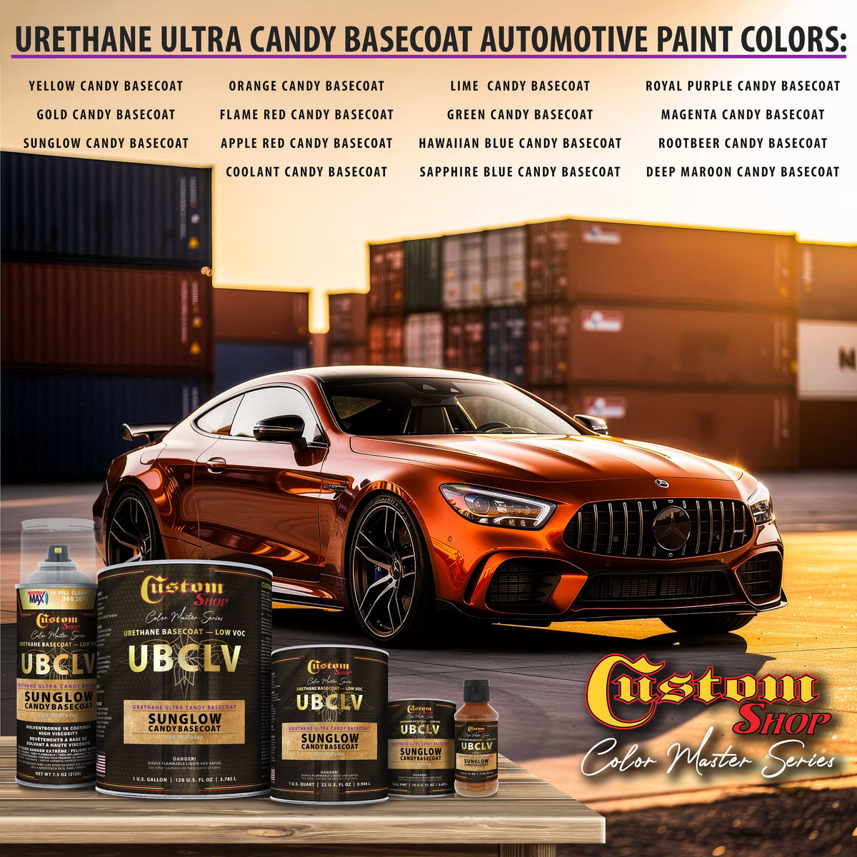 UCB Urethane Ultra Candy Basecoat - Sunglow Candy Basecoat- Pint
