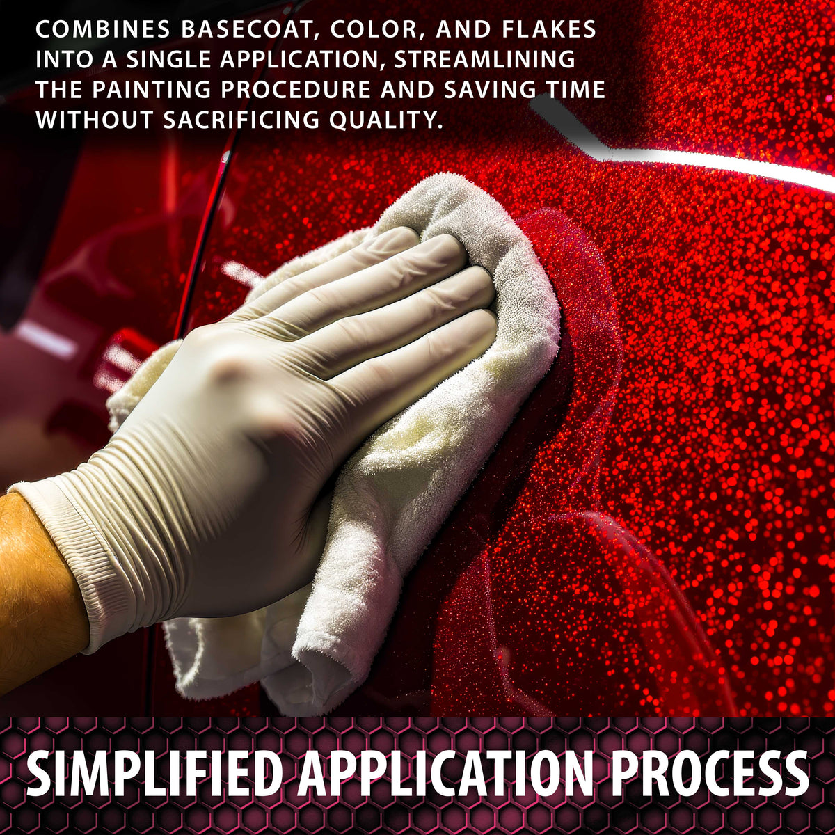 UFC Urethane Ultra Flake Colors - Fire Red Candy Flake Basecoat- Quart