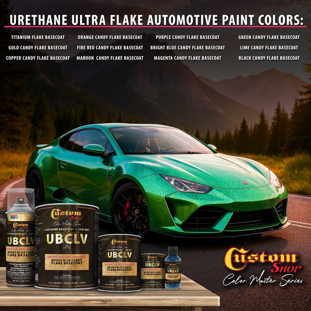 UFC Urethane Ultra Flake Colors - Bright Blue Candy Flake Basecoat- Pint