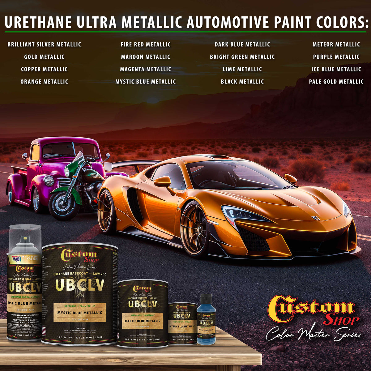 UMC Urethane Ultra Metallic Colors - Mystic Blue Metallic- Spray Can