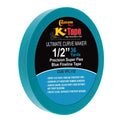 Vinyl Fineline Pinstripe Tape, Blue 1/2" x 36 Yard Roll - Create Sharp Graphic Design Curves, Mask Fine Lines, Conformable Paint Masking Striping