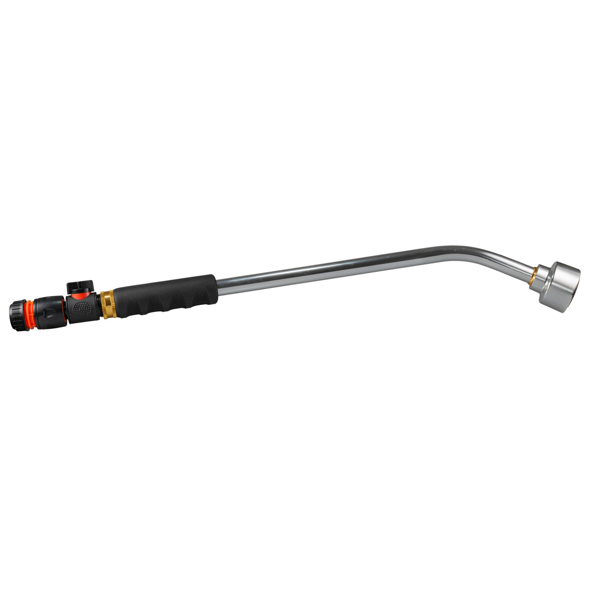 50cm Garden Watering Lance with Quick Connect Valve (Black) and Hose Connector