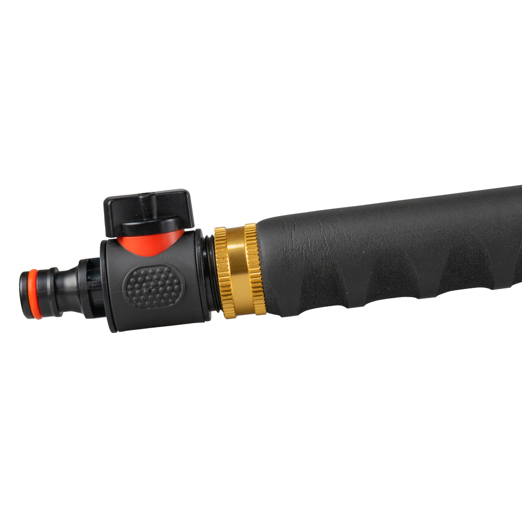 75cm Garden Watering Lance with Quick Connect Valve (Black)