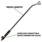 90cm Garden Watering Lance with Quick Connect Valve (Black)