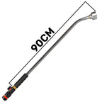 90cm Garden Watering Lance with Quick Connect Valve (Black) and Hose Connector