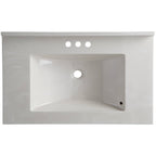white sink insert with rectangular bowl