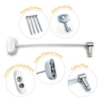 Key-Locking Window Cable Restrictor