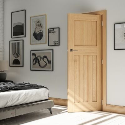 Cambridge Oak Unfinished Internal Door - All Sizes