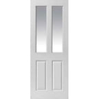 Canterbury 2 Light Panel Glazed White Primed Internal Door - All Sizes