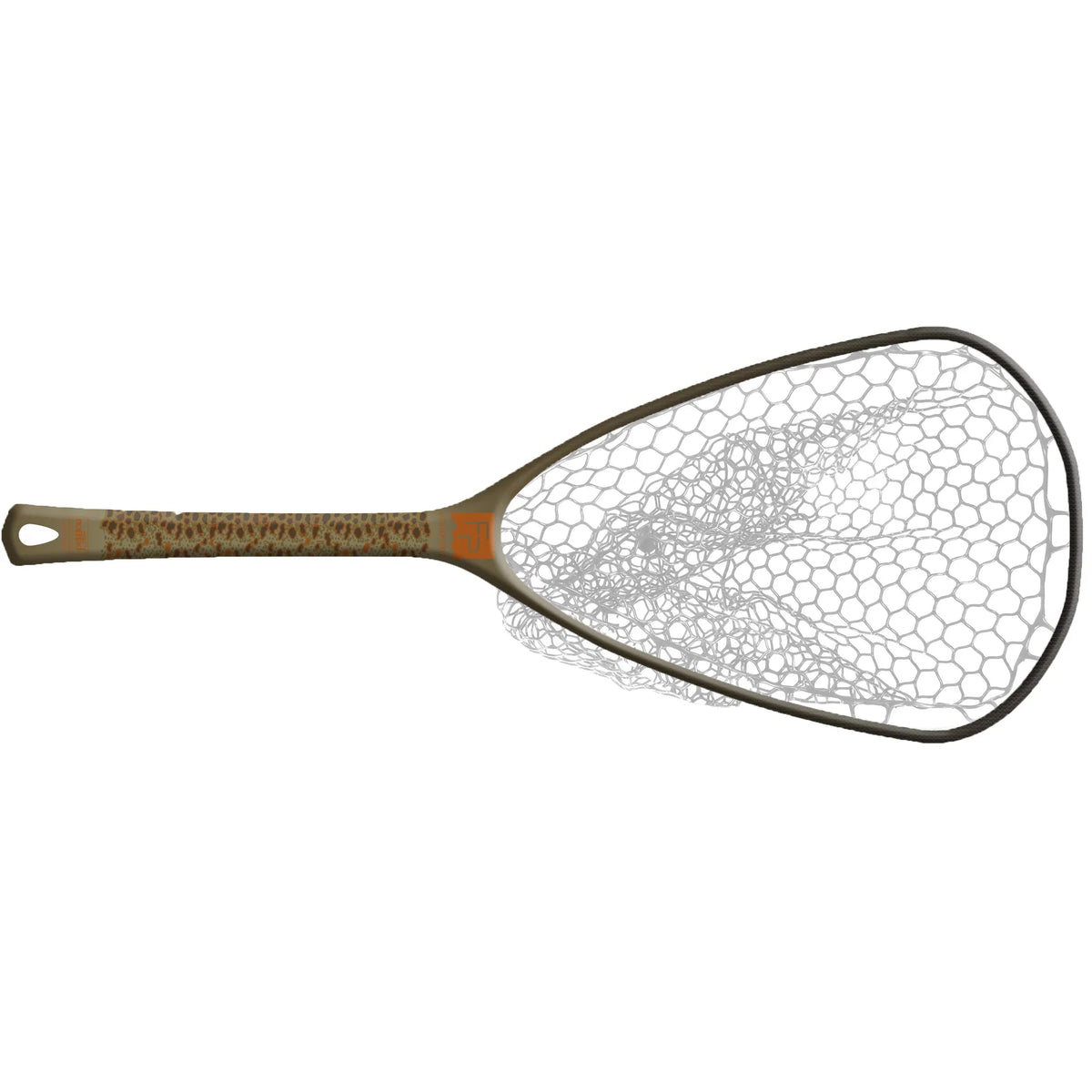Fishpond Canyon Net 2.0 with a durable, oval-shaped frame and clear, rubberized mesh netting designed for gentle catch and release during fishing activities.