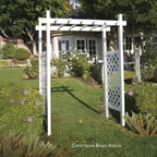 Capistrano Lattice Vinyl Arbor 55 In W x 42" D