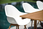 Leyland 9-Piece Weather-Resistant Outdoor Teak Dining Set with Armchairs