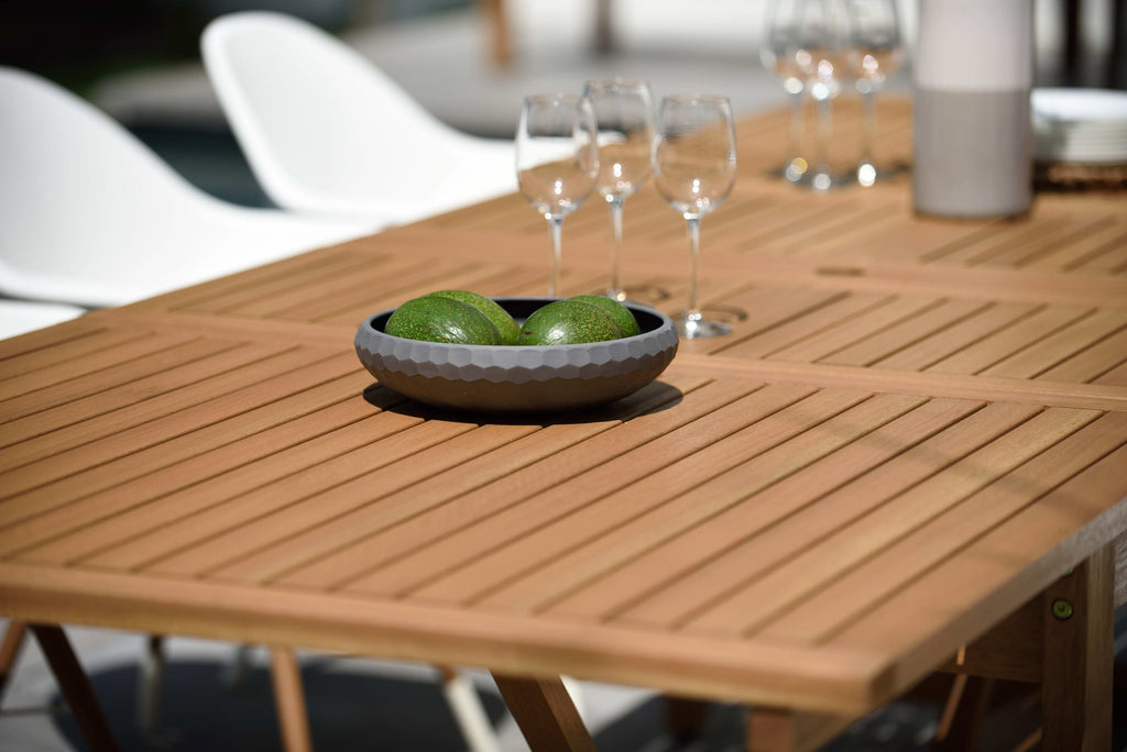 Leyland 9-Piece Weather-Resistant Outdoor Teak Dining Set with Armchairs