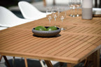 Leyland 9-Piece Weather-Resistant Outdoor Teak Dining Set with Armchairs
