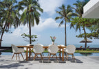 Leyland 9-Piece Weather-Resistant Outdoor Teak Dining Set with Armchairs