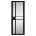 City Black Painted Clear Glazed Internal Door - All Sizes