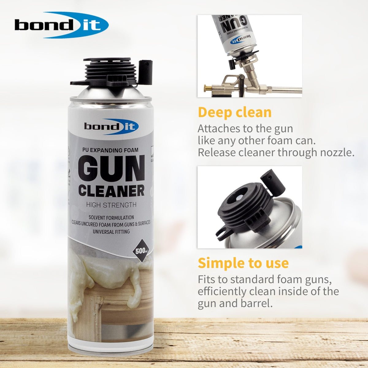 Bond-It PU Expanding Foam Gun Cleaner (500ml)
