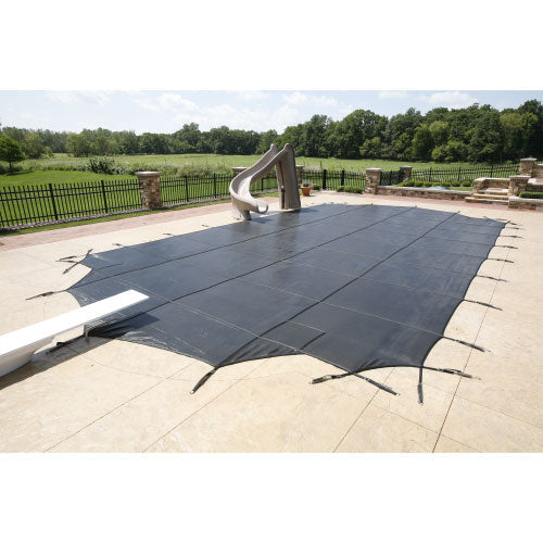 16' x 34' Rectangle Pool 30-Year Commercial Mesh Safety Cover - Black