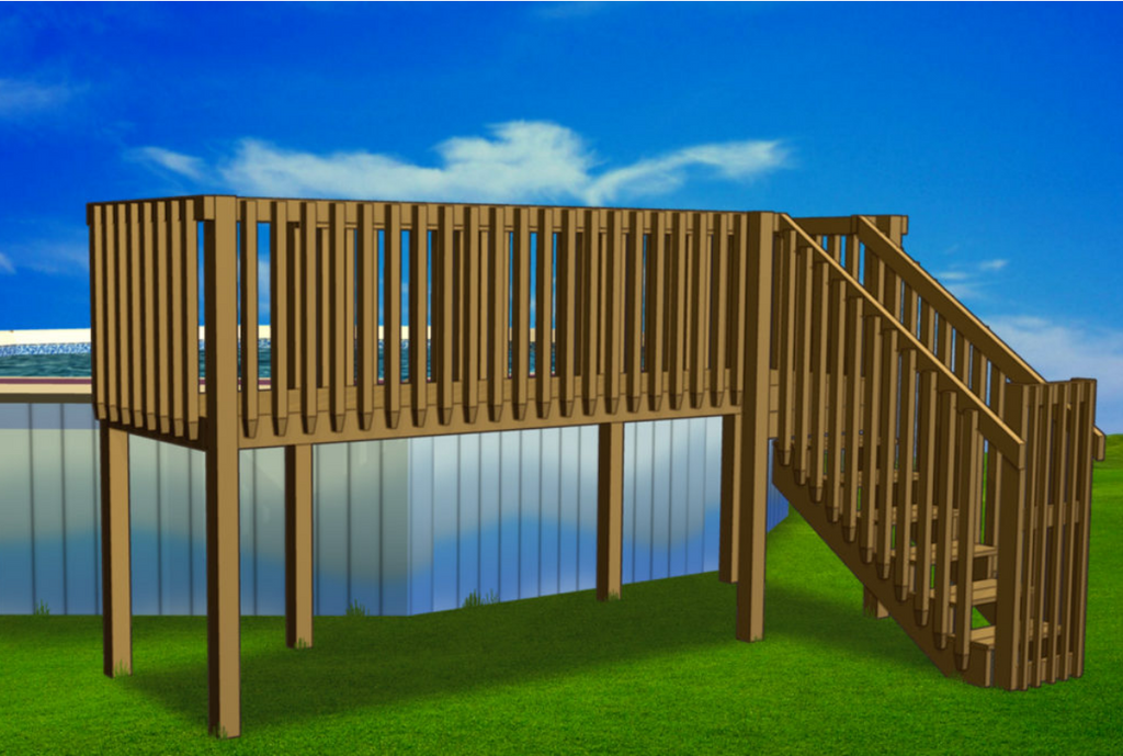 8 ft. x 12 ft. Connect-a-Deck and Entry Steps