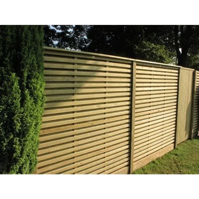 Frameless Venetian Hit and Miss Fence Panel - All Sizes