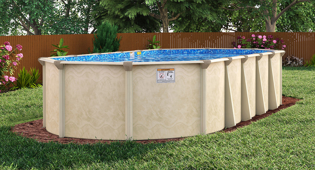 15' x 30' Oval 7" Steel Frame Coral Sea Pool & Bundle | 52" or 54"