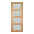 Coventry Prefinished Oak Frosted Glaze Internal Door - All Sizes - Deanta