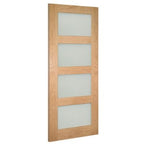Coventry Oak Prefinished Frosted Glazed Internal Door - All Sizes