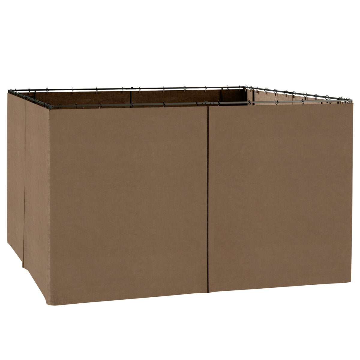 10' x 12' Gazebo Sidewall Set Hooks/C-Rings Brown