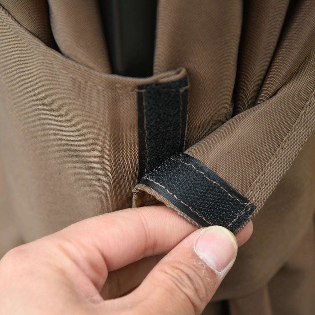 10' x 12' Gazebo Sidewall Set Hooks/C-Rings Brown