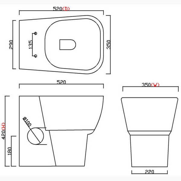 Cubix Back to Wall Toilet with Soft Close Seat