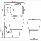 Cubix Back to Wall Toilet with Soft Close Seat