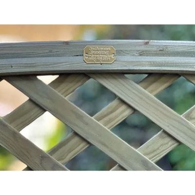 Convex Curved Framed Trellis Fence Topper