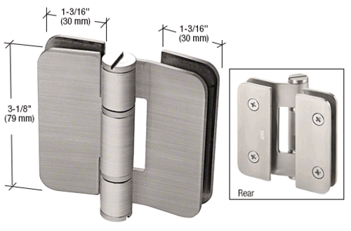 CRL Zurich 07 Series Glass-To-Glass Inline Outswing Hinge