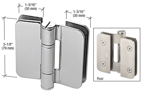 CRL Zurich 07 Series Glass-To-Glass Inline Outswing Hinge