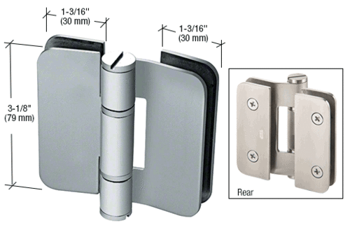 CRL Zurich 07 Series Glass-To-Glass Inline Outswing Hinge