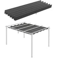 Retractable Replacement Pergola Canopy for 10' x 13' Pergola, Dark Grey