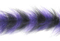 Close-up of a purple and black fibrous fishing lure material designed for crafting the Polar Fiber Streamer Brush, used in fly fishing and other fishing tackle applications.
