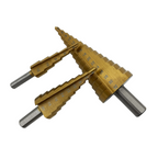 Home4less 3 Piece Titanium Step Drill Bit Set