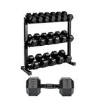 2-22.5kg Black Hex Dumbbell Set (10 Pair)