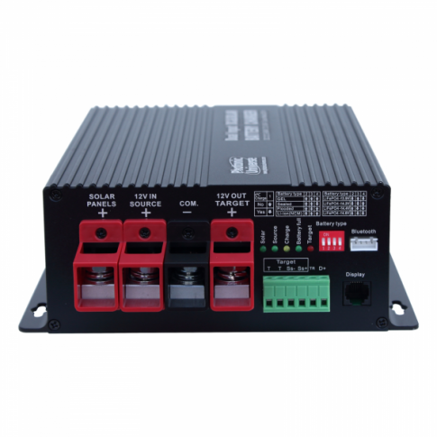 30A 12V→12V Advanced DC-DC Battery Charger with 20A MPPT Solar Input