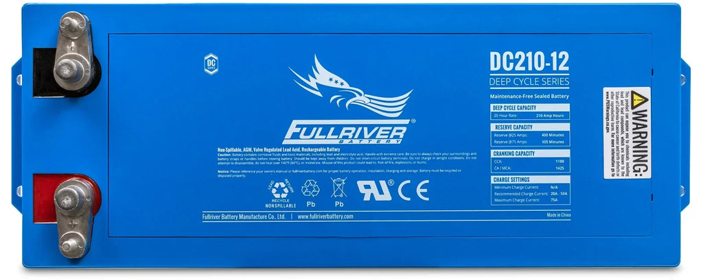 Fullriver Sealed AGM Battery, 12V 210 Ah Group 4D, DC210-12