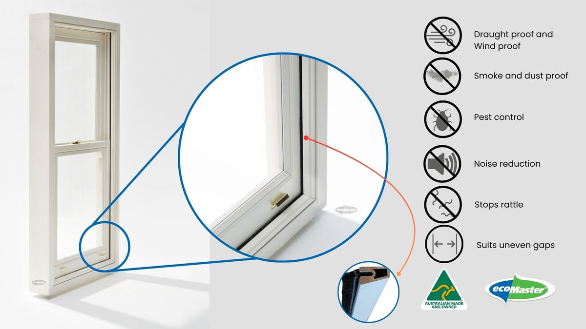 Double-Hung/Sash Windows Draught Proofing Kit | 4 Windows