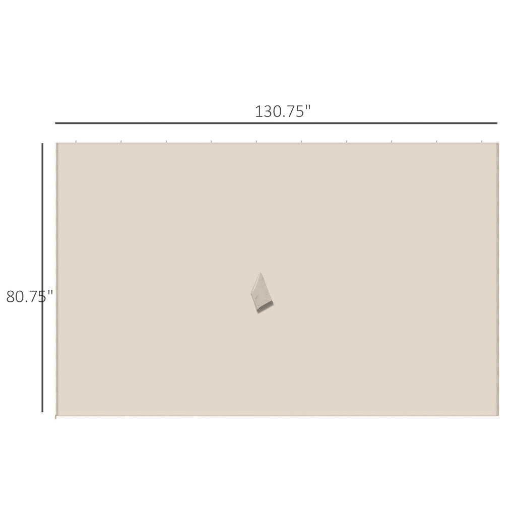 10' x 12' Gazebo Sidewall Set with Hooks/C-Rings, Beige
