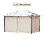 10' x 12' Gazebo Sidewall Set with Hooks/C-Rings, Beige