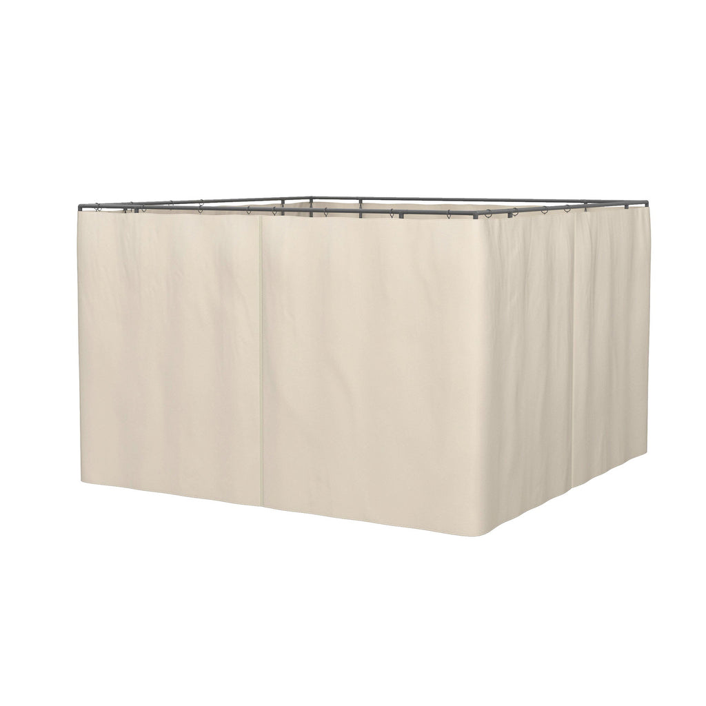 10' x 12' Gazebo Sidewall Set with Hooks/C-Rings, Beige