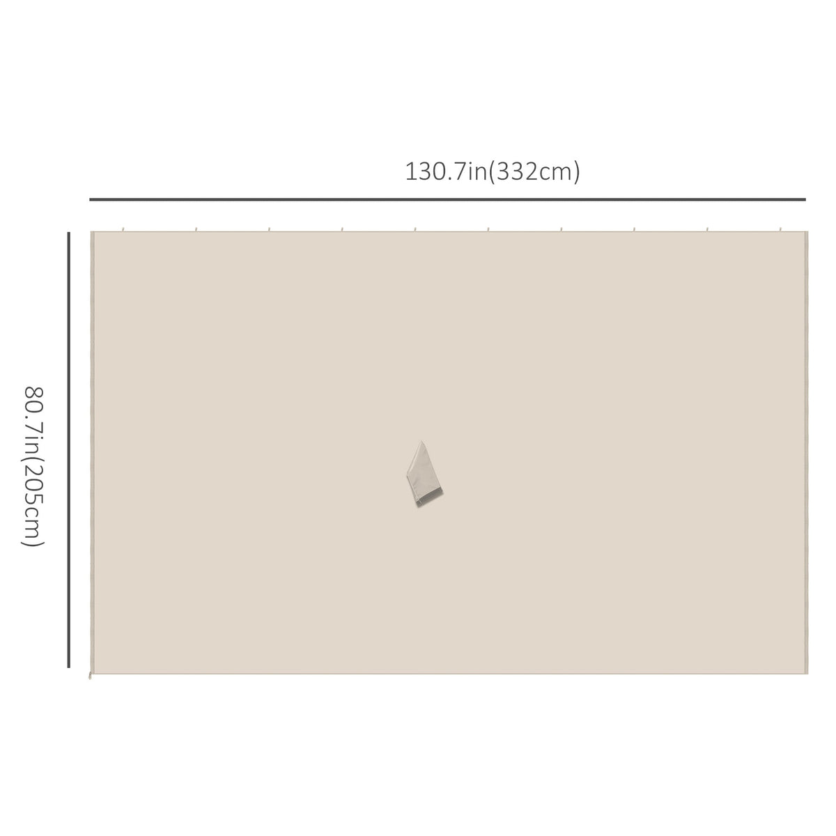 10' x 12' Universal Gazebo Sidewall Set (4 Panels) with Hooks, Beige