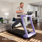 DeerRun All-New 2026 A1 Pro Move+  6% Incline Foldable Treadmill——Upgraded Chip & NFC Support | 350 lbs, 10 mph Dreamy Violet