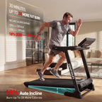 DeerRun X50 18% Auto Incline Big Screen AI Coach Smart Treadmill | 12.5 mph, 400 lbs Capacity