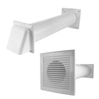 Through Wall Ventilation Kit DL0163 Louvre Vent with White External Vent