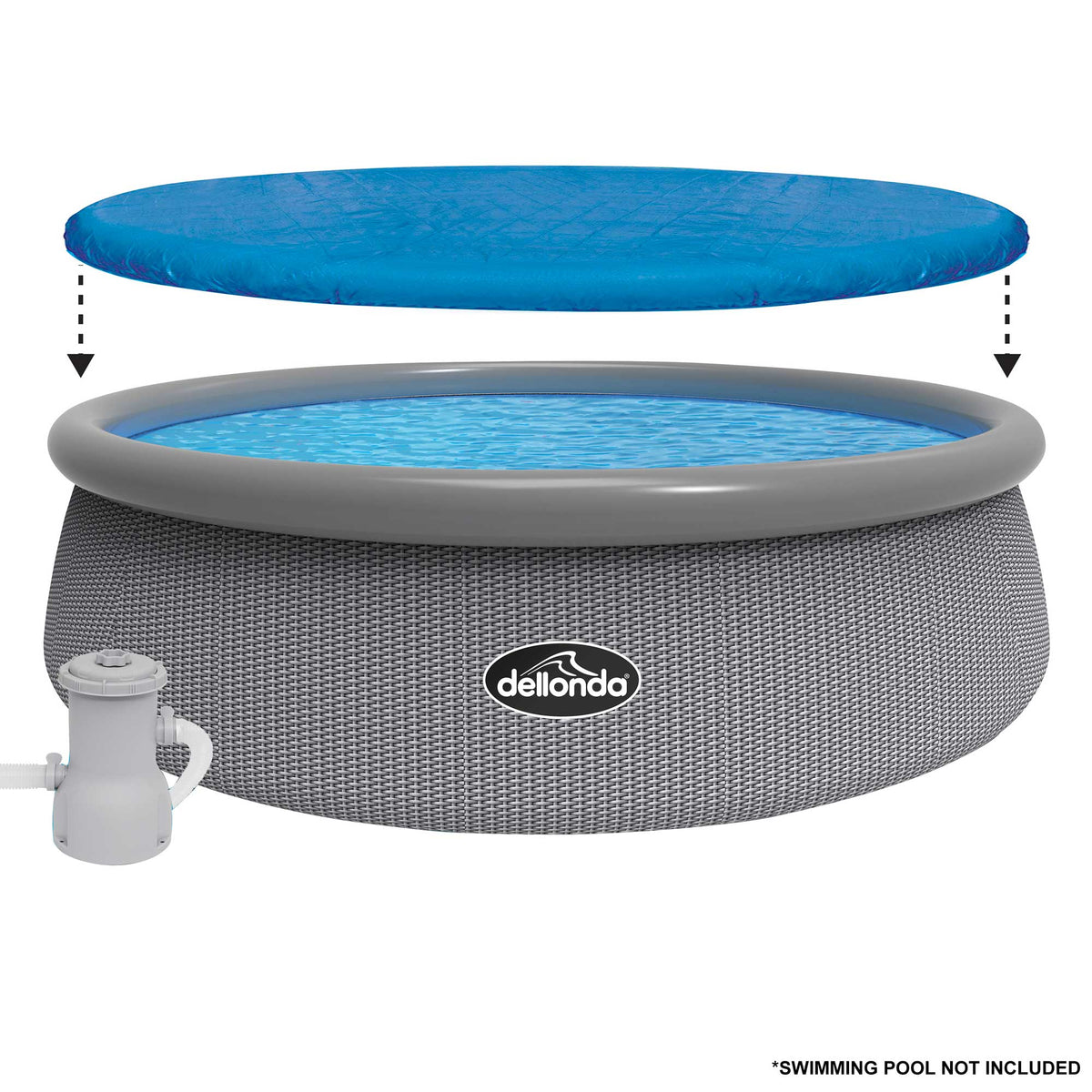 Swimming Pool Top Cover with Rope Ties for DL18 and Similar Sized Pools - DL39